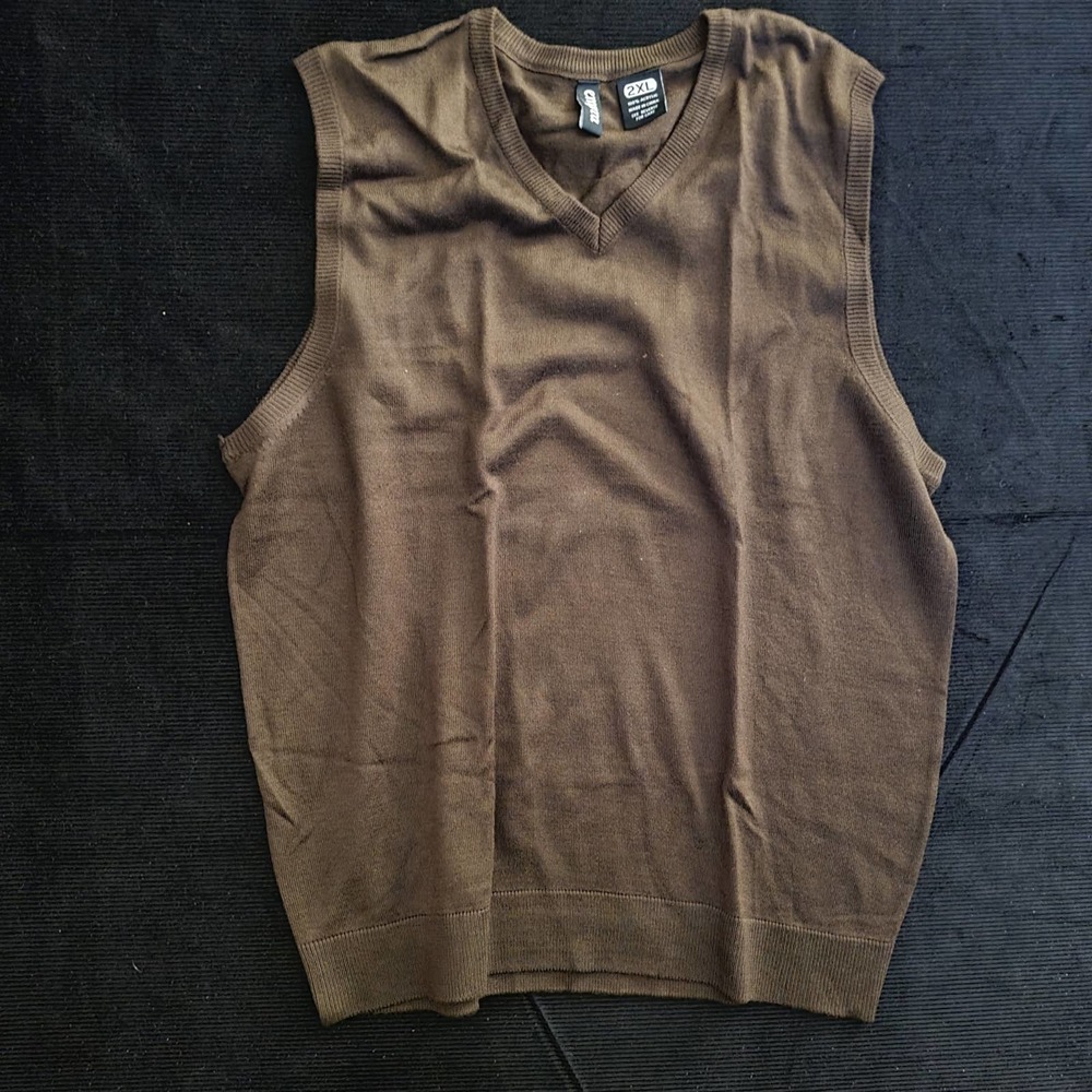 Empra 100% Acrylic Men's V-Neck Sweater Vest, Size 2XL